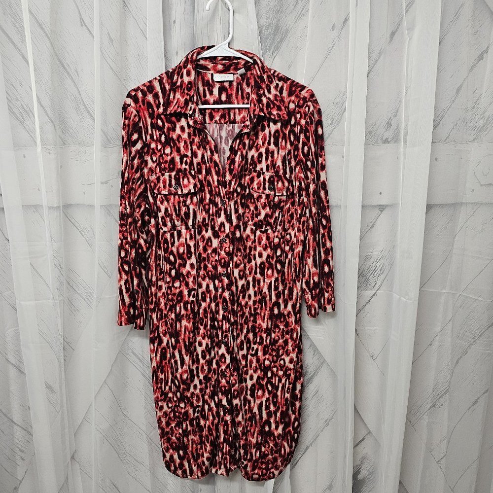 Leopard Print Red Dress - Picture 10 of 15